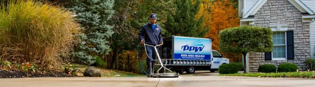 Perfect Power Wash washing and sealing concrete