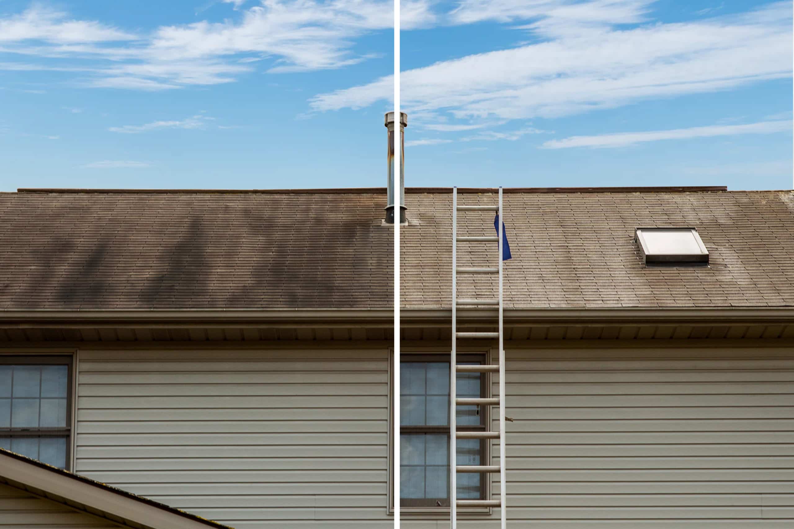 Roof Treatment Before and After | Perfect Power Wash