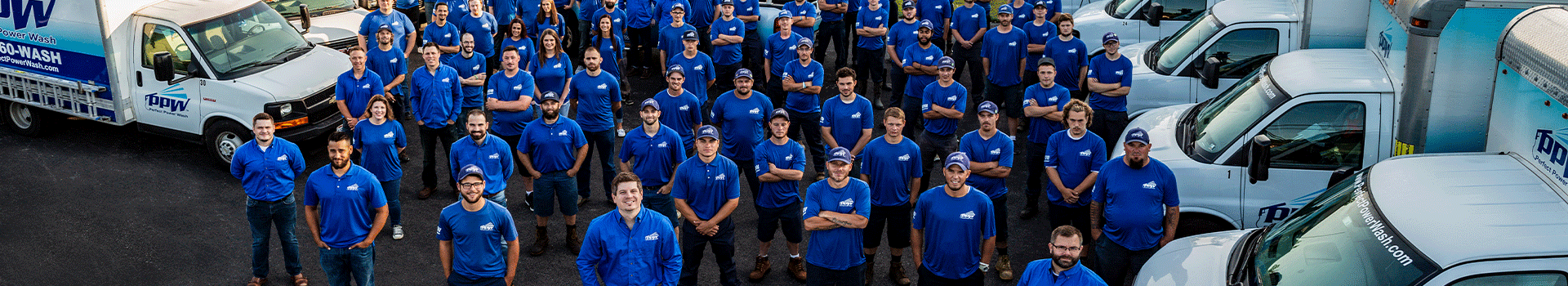 Perfect Power Wash employees posing for a group photo