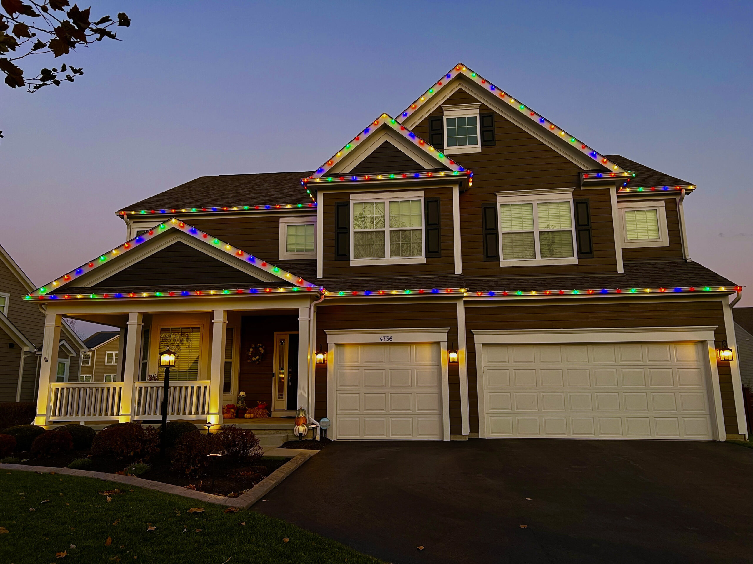 House decorated with Light